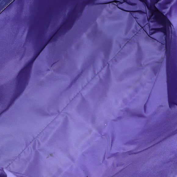 PRADA Tote Bag Nylon Purple Silver Auth 163524