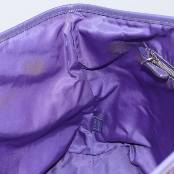 PRADA Tote Bag Nylon Purple Silver Auth 163524