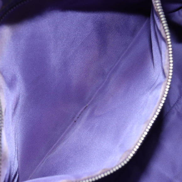 PRADA Tote Bag Nylon Purple Silver Auth 163524
