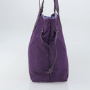PRADA Tote Bag Nylon Purple Silver Auth 163524-3
