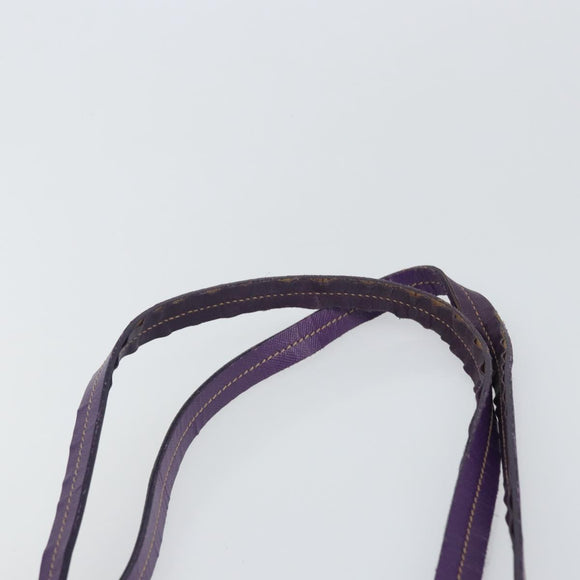 PRADA Tote Bag Nylon Purple Silver Auth 163524
