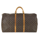 LOUIS VUITTON Monogram Keepall 60 Boston Bag M41422 LV Auth 163530-2