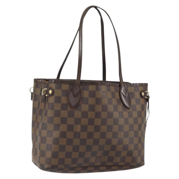 LOUIS VUITTON Damier Ebene Neverfull PM Tote Bag N51109 LV Auth 163531