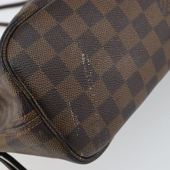 LOUIS VUITTON Damier Ebene Neverfull PM Tote Bag N51109 LV Auth 163531