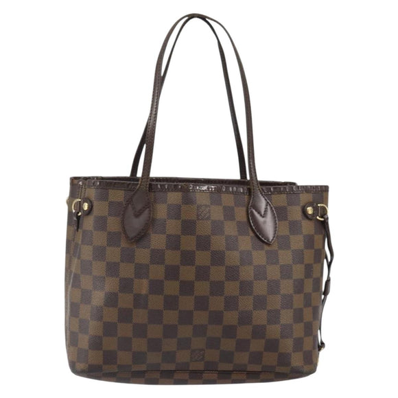 LOUIS VUITTON Damier Ebene Neverfull PM Tote Bag N51109 LV Auth 163531