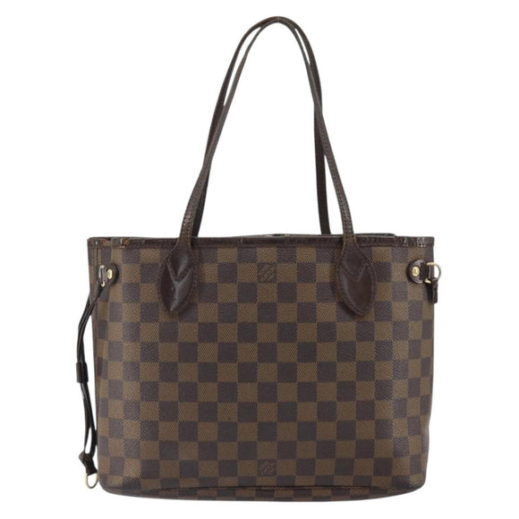 LOUIS VUITTON Damier Ebene Neverfull PM Tote Bag N51109 LV Auth 163531