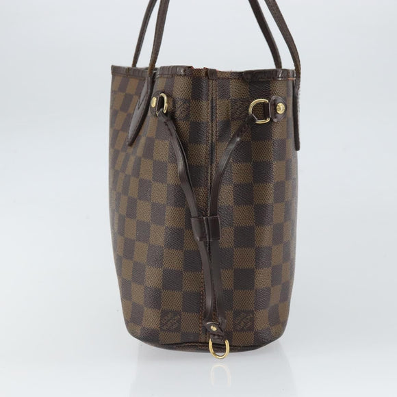 LOUIS VUITTON Damier Ebene Neverfull PM Tote Bag N51109 LV Auth 163531