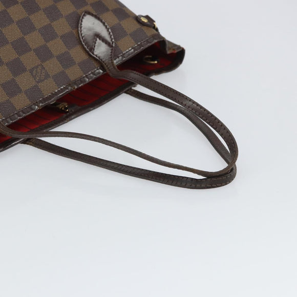 LOUIS VUITTON Damier Ebene Neverfull PM Tote Bag N51109 LV Auth 163531
