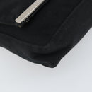 FENDI Shoulder Bag Cotton Black Silver Auth 163537-15