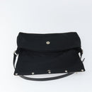 FENDI Shoulder Bag Cotton Black Silver Auth 163537-10