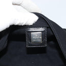 FENDI Shoulder Bag Cotton Black Silver Auth 163537-18