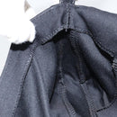 FENDI Shoulder Bag Cotton Black Silver Auth 163537-20