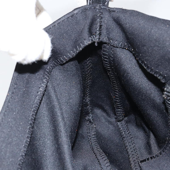 FENDI Shoulder Bag Cotton Black Silver Auth 163537