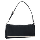 FENDI Shoulder Bag Cotton Black Silver Auth 163537-1