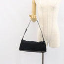 FENDI Shoulder Bag Cotton Black Silver Auth 163537-23