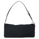 FENDI Shoulder Bag Cotton Black Silver Auth 163537-2