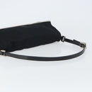 FENDI Shoulder Bag Cotton Black Silver Auth 163537-7
