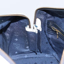 MCM Vicetos Logogram Boston Bag PVC Leather White Gold Auth 163545-20