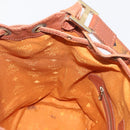 MCM Logogram Vicetos Shoulder Bag PVC Leather Brown Gold Auth 163548-21