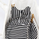 PRADA Canapa PM Hand Bag Canvas White Gold Auth 163549-21