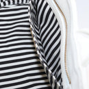 PRADA Canapa PM Hand Bag Canvas White Gold Auth 163549-22