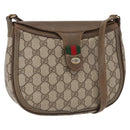 GUCCI GG Supreme Web Sherry Line Shoulder Bag PVC Beige 10 02 056 Auth 163550-1