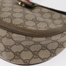 GUCCI GG Supreme Web Sherry Line Shoulder Bag PVC Beige 10 02 056 Auth 163550-11