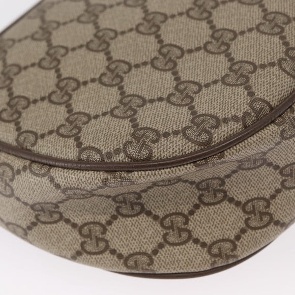 GUCCI GG Supreme Web Sherry Line Shoulder Bag PVC Beige 10 02 056 Auth 163550