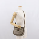 GUCCI GG Supreme Web Sherry Line Shoulder Bag PVC Beige 10 02 056 Auth 163550-25