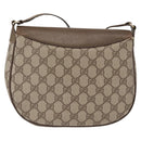 GUCCI GG Supreme Web Sherry Line Shoulder Bag PVC Beige 10 02 056 Auth 163550-3
