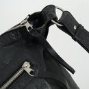 BALENCIAGA The Classic Day Shoulder Bag Leather Black 272409 Auth 163552-14
