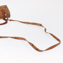 MCM Vicetos Logogram Mini Boston Bag PVC Leather 2way Brown Gold Auth 163554-9