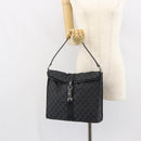 GUCCI GG Canvas Jackie Shoulder Bag Black Silver 001 3355 2123 Auth 163556-22
