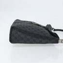 GUCCI GG Canvas Jackie Shoulder Bag Black Silver 001 3355 2123 Auth 163556-4