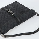 GUCCI GG Canvas Jackie Shoulder Bag Black Silver 001 3355 2123 Auth 163556-6