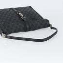 GUCCI GG Canvas Jackie Shoulder Bag Black Silver 001 3355 2123 Auth 163556-7