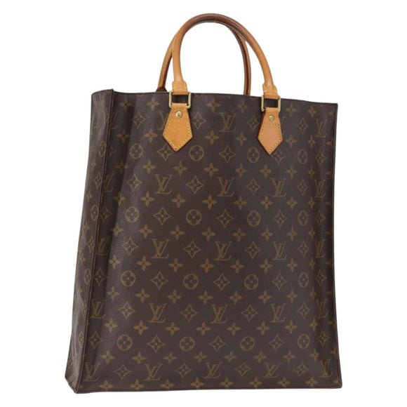 LOUIS VUITTON Monogram Sac Plat Hand Bag M51140 LV Auth 163558
