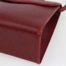 Christian Dior Honeycomb Canvas Hand Bag PVC Leather 2way Red Gold Auth 163559-9