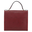 Christian Dior Honeycomb Canvas Hand Bag PVC Leather 2way Red Gold Auth 163559-2