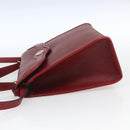 Christian Dior Honeycomb Canvas Hand Bag PVC Leather 2way Red Gold Auth 163559-3