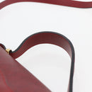 Christian Dior Honeycomb Canvas Hand Bag PVC Leather 2way Red Gold Auth 163559-14