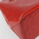 LOUIS VUITTON Monogram Vernis Reade PM Hand Bag Red Rouge M91088 LV Auth 163560-14