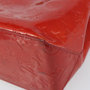 LOUIS VUITTON Monogram Vernis Reade PM Hand Bag Red Rouge M91088 LV Auth 163560-15