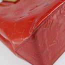 LOUIS VUITTON Monogram Vernis Reade PM Hand Bag Red Rouge M91088 LV Auth 163560-16
