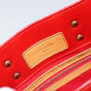 LOUIS VUITTON Monogram Vernis Reade PM Hand Bag Red Rouge M91088 LV Auth 163560-18
