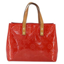 LOUIS VUITTON Monogram Vernis Reade PM Hand Bag Red Rouge M91088 LV Auth 163560-13