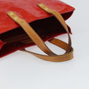 LOUIS VUITTON Monogram Vernis Reade PM Hand Bag Red Rouge M91088 LV Auth 163560-7