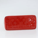 LOUIS VUITTON Monogram Vernis Reade PM Hand Bag Red Rouge M91088 LV Auth 163560-5
