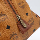 MCM Vicetos Logogram Boston Bag PVC Leather Brown Gold Auth 163563-14