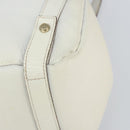GUCCI Abbey Tote Bag Leather White Gold 130736 Auth 163566-9